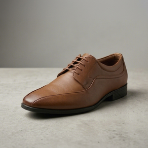 Chaussures habillées Oxford Richelieu marron en cuir synthétique pour hommes, à lacets, souples, élégantes, pour affaires, mariage, bureau - Product Image 1