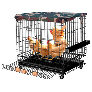 Gabbie per galline in filo zincato antiruggine a maglia cubica 5x10 cm, con filo da 2,5 mm, 3 mm e porta, pieghevoli, per allevamento e recinzione - Product Image 2