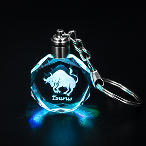 Vente en gros d'usine, <span class=keywords><strong>porte</strong></span>-<span class=keywords><strong>clés</strong></span> en cristal LED K9, <span class=keywords><strong>gravure</strong></span> au laser 3D personnalisée des douze signes du zodiaque, <span class=keywords><strong>porte</strong></span>-<span class=keywords><strong>clés</strong></span> en cristal - Product Image 4