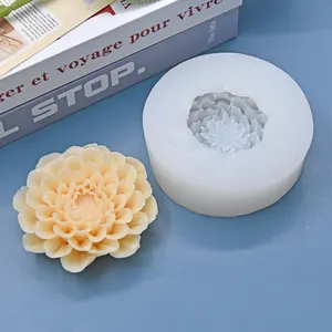 Dijual cetakan silikon pembuat kue Fondant cetakan silikon 3D bentuk bunga mawar Peony indah pasokan pabrik