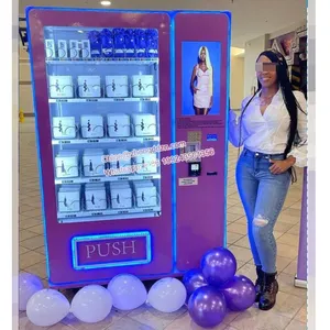 Vente chaude Zhongda Smart Rose Presse sur les ongles Distributeur automatique de vêtements Distributeur automatique de cils Distributeur automatique de produits de maquillage