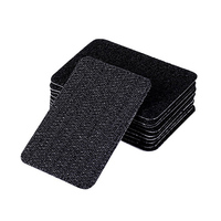 Crochet auto-adhésif carré noir en nylon avec fermeture auto-agrippante pour chaussures, sacs, bricolage