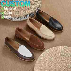 Zapatos Casuales Personalizados para Hombre, Zapatos de Estilo Deportivo para Caminar al Aire Libre de Alta Calidad, Zapatillas de Cuero Genuino, Mocasines de Lujo, Zapatos con Logotipo Personalizado para Hombre - Product Image 1