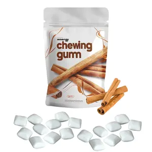 Energy Chewing Gum Wholesale Sugar Free Hard Chewing Gum Base For Jawline Xylitol Caffeine Chewing Gum