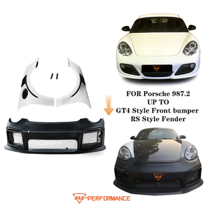 Kit de Carrocería para Porsche 718 987.2, Parachoques Delantero Estilo <span class=keywords><strong>GT</strong></span>-4 con Mejora de Fibra de Carbono y Guardabarros Estilo RS - Product Image 2