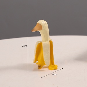 Vendita calda graziosi eccentrici ornamenti creativi di anatra Banana Design moderno in resina arredi per la <span class=keywords><strong>casa</strong></span> per decorazioni Desktop regali di compleanno - Product Image 5