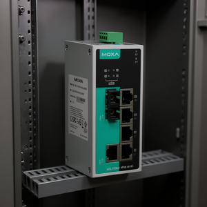 Moxa EDS-P206A-4PoE-S-SC Switch PoE no administrado para carril DIN, 5 puertos Ethernet, uso industrial, IEEE 802.3, 24V - Product Image 3