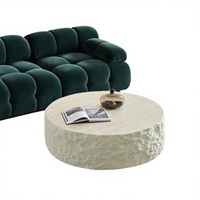 Table basse design nordique imitation marbre pour villas haut de gamme, hôtels, maisons modèle - Meuble de salon créatif et naturel