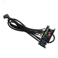 Câble de panneau avant pour châssis d'ordinateur PC, double ports USB 3.0 + USB 2.0, connexion audio/micro/haut-parleur, câble de carte mère, stock disponible, garantie 12 mois