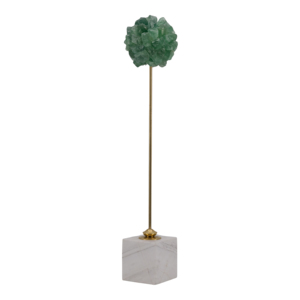 Sculpture d'orbite en forme de sphère avec base en pierre pour la décoration de la maison, du bureau, comme accent de table, ou pour une étagère de salle de bain ou de salon - Product Image 2