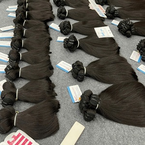 Cheveux humains vierges vietnamiens Remy lisses, double trame machine, T122, vente en gros, 100g - Product Image 3