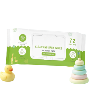 Lingettes nettoyantes personnalisées en usine OEM, 80 lingettes, 99 % eau pure, lingettes humides pour bébé, biodégradables et sans alcool, pour peaux sensibles - Product Image 1
