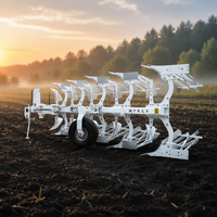 Charrue hydraulique à retourner 4+1 sillons personnalisée pour tracteur, équipement agricole à haut rendement