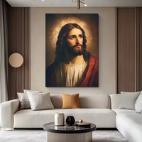 Art mural chrétien, toile imprimée avec l'image de Dieu Jésus, pour la salle de prière, le salon, la chambre à coucher, la salle de prière