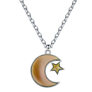 أزياء التحكم في درجة الحرارة اللون تغيير المزاج الفولاذ المقاوم للصدأ حزب قلادة قلادة المجوهرات للنساء - Product Image 6