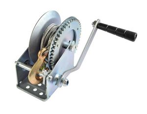 Treuil manuel robuste 1200 LBS/545 kg, treuil à <span class=keywords><strong>manivelle</strong></span> avec câble en acier, treuil auto-freinant pour remorque/bateau - Product Image 5