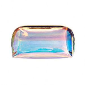 Sac de rangement cosmétique transparent imperméable en TPU holographique PAXDUN, sac de maquillage en PVC laser transparent - Product Image 1