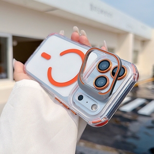 Funda Magnética Transparente para <span class=keywords><strong>iPhone</strong></span> 17 16 15 14 Pro Max con Marco Metálico para Cámara, Soporte y Protección Antigolpes en las Esquinas - Product Image 5