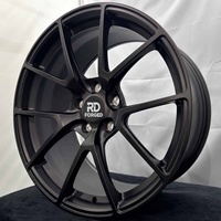 Jantes forgées légères noires mates Vs5rs 18 19 20 21 22 pouces 5x120 5x114.3 Monobloc en alliage pour BMW M3 M4 Tesla Mustang