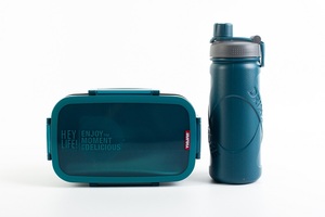 Fiambrera de plástico de 1800ml con 6 compartimentos portátil para la escuela para niños barata con juego de botellas de agua de 700ml - Product Image 5
