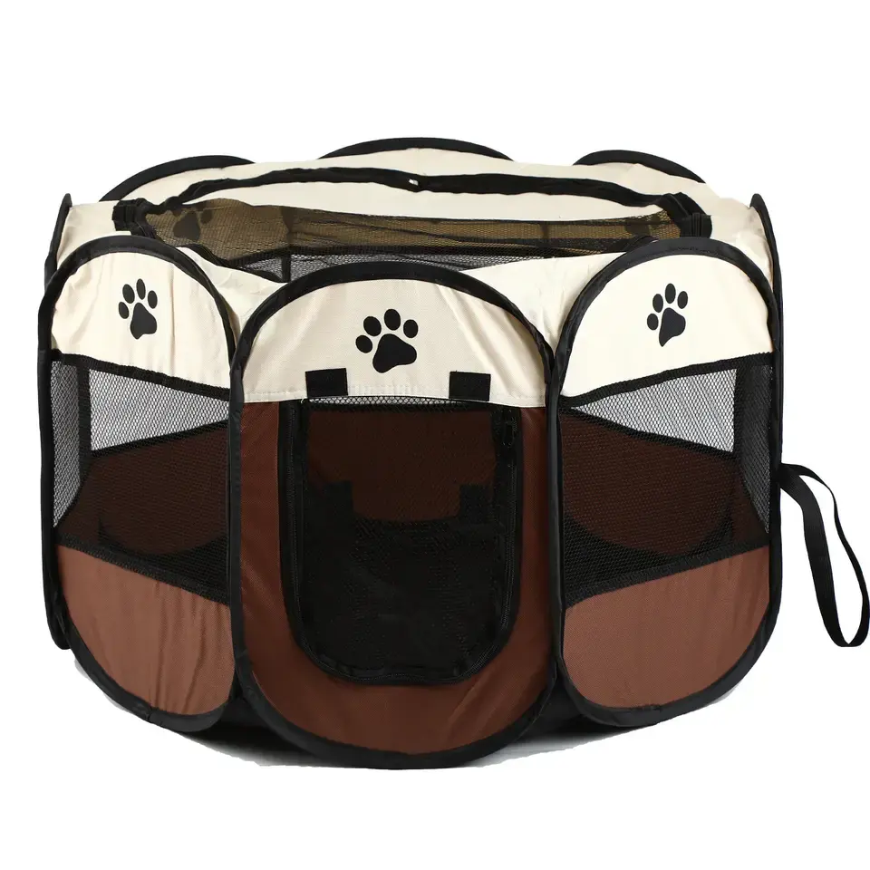 Grande gabbia da viaggio box portatile recinzione esterna box per cani con custodia per il trasporto ciotola da viaggio pieghevole