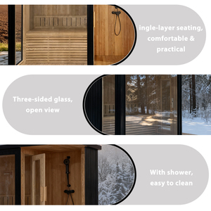 <span class=keywords><strong>Sauna</strong></span> de Vapor Seco Eléctrica para 2 Personas, Modelo Hemlock 2026, Moderna y de Lujo, para Exteriores, con Ducha, LED, Control Inteligente por <span class=keywords><strong>WiFi</strong></span> - Product Image 4
