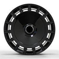 Jantes forgées sur mesure en alliage poli argent/noir avec capuchons flottants 17 18 19 20 21 22 23 24 26 pouces 4/5/6 trous pour BMW Audi Range Rover