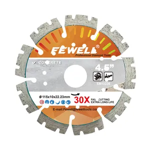 Laser geschweißt 115*10*22,23mm 4 1/2inch Kühl löcher Diamant scheiben schneider Sägeblatt zum Schneiden von Beton