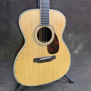 Yüksek Kaliteli <span class=keywords><strong>40</strong></span> İnç MT OM42 El Yapımı Tamamen Masif Akustik Gitar, Performanslar İçin Uygun Masif Ladin ve Gül Ağacı ile - Product Image 1