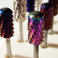 Fournitures professionnelles pour ongles : Embouts de ponceuse à ongles en carbure de tungstène 3XC 4XC 5XC E-File, pour le gel, le vernis, l'élimination des cuticules, finition lisse, couleur violette