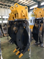 MONDE Grappin hydraulique robuste à double cylindre, grappin rotatif pour excavatrice
