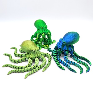 Decoración impresa en 3D, pulpo realista de aguas profundas en varios colores, con articulaciones móviles. - Product Image 2