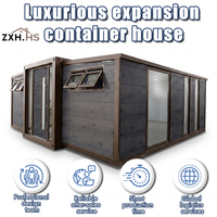 Maison préfabriquée extensible de 40 pieds à 2 étages, 4 chambres, salle de bain, panneaux muraux épaissis, robuste et stable, solaire, usine OEM
