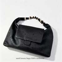 Sac à main de luxe pour femme en cuir véritable de marque célèbre, sac d'occasion original pour femme en stock avec Entrupy