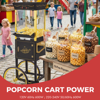 CCP510 Dubbele spanning 600W 43,5x65x136cm Popcornmachine
