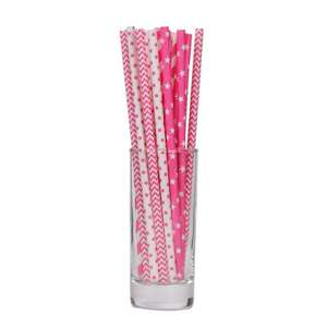 <b>Paper</b> Straws Mix 100 Pieces Per Pack Multi Color Striped Disposable <b>Biodegradable</b> Eco Friendly For Party - Product Image 3