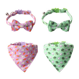 Amigo New Pet Products Vegetable Series Eggplant Tomato Potato <strong>Bow</strong> <strong>Triangle</strong> Scarf Cat Collar - Product Image 1