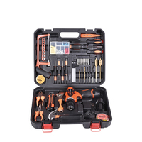 Juego de Herramientas Manuales Profesionales Naranja de 117 Piezas, Kit de Herramientas Eléctricas Inalámbricas para Bricolaje, Portátil, Certificado MSDS, OEM, Superventas