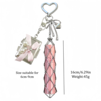 Outil de maquillage de haute qualité, miroir en forme de cœur durable, porte-clés, baume à lèvres, sac, breloque, brillant à lèvres, pendentif