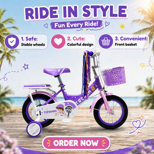 Vélo enfant pas cher, très demandé, OEM ODM, faible MOQ, 12, 14, 16, 20 pouces, pour enfants de 5 à 10 ans - Product Image 1