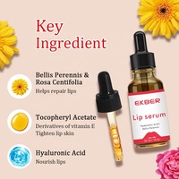 Vente en gros Ekber Meilleur soin des lèvres à la vitamine E non gras 100% beurre de karité naturel Huile repulpante pour les lèvres Meilleur sérum éclaircissant pour les lèvres