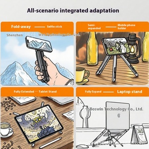 Supporto Magnetico Pieghevole in Lega di Alluminio Tipo X per Laptop, <span class=keywords><strong>Tablet</strong></span> <span class=keywords><strong>e</strong></span> Telefono, Regolabile per Scrivania, Letto, Auto <span class=keywords><strong>e</strong></span> Viaggi - Product Image 2