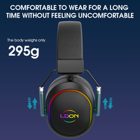 Casque de jeu sans fil LDON R6 avec son surround 7.1, conception supra-auriculaire, suppression active du bruit, métal, pour téléphone portable