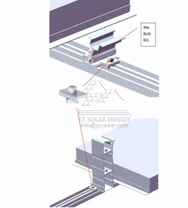 Estructura de montaje de panel solar de aluminio YZ Sistema de balasto de techo plano con bola para instalación <span class=keywords><strong>fotovoltaica</strong></span> - Product Image 4