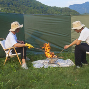 En plein air Coton Rideau Pare-Brise Camping Feu de Camp De Projection Mur Extérieur En Tissu Privé <span class=keywords><strong>Barbecue</strong></span> Pique-Nique Tente Soleil Abri - Product Image 2