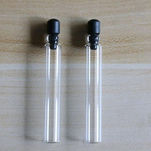 0,5 ml 1mL 2ml 3ml 5ml <span class=keywords><strong>Mini</strong></span> probador de Perfume botella de vidrio muestra transparente viales de vidrio de aceite esencial con cuentagotas de plástico negro - Product Image 6