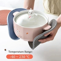 Vente en gros de tapis isolants thermiques anti-brûlure, résistants aux hautes températures, sets de table ronds antidérapants en silicone pour la cuisine