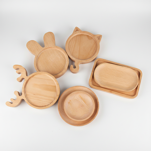 Nouveau plateau de service décoratif en bois de hêtre durable pour fromage, pizza et pain, assiette à motif de dessin animé, écologique, fait main, qualité commerciale - Product Image 5