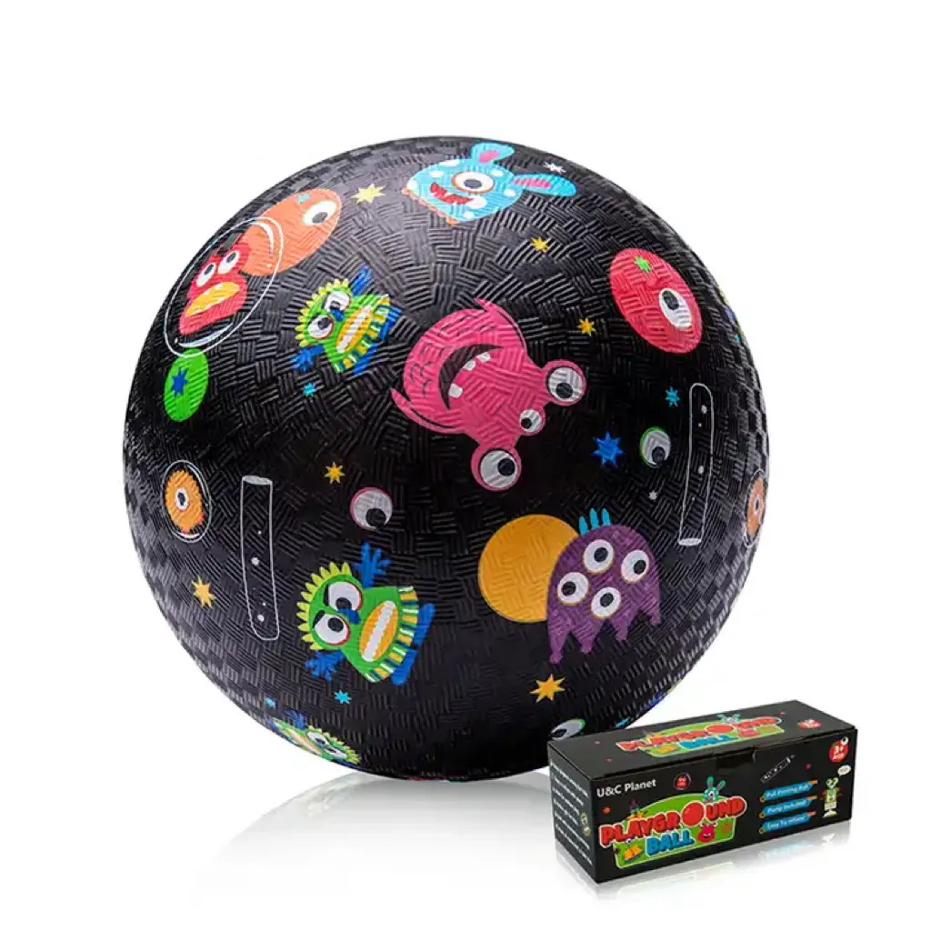 Vente en gros 8.5 Jouet d'aire de jeux intérieure noir Balle de terrain de jeu pour enfants en caoutchouc Balle en plastique pour aire de jeux pour enfants