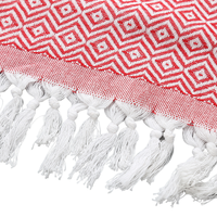 Serviettes de plage turques en coton biologique super doux en gros, serviettes de hammam à séchage rapide, écologiques, à motifs géométriques